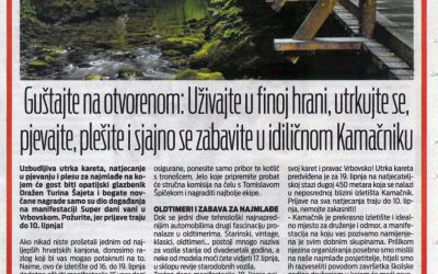 Članak 24sata – Guštajte na otvorenom – »Super dani vani« Kamačnik