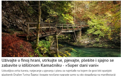 Članak 24sata – Uživajte u finoj hrani, utrkujte se, pjevajte, plešite i sjajno se zabavite u idiličnom Kamačniku – »Super dani vani«