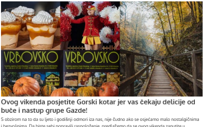 Članak 24sata.hr – Ovog vikenda posjetite Gorski kotar jer vas čekaju delicije od buče i nastup grupe Gazde!