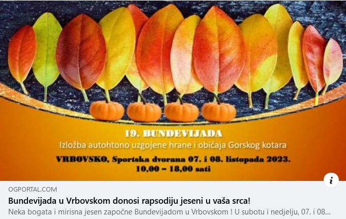OG portal.hr – Bundevijada u Vrbovskom donosi rapsodiju jeseni u vaša srca!