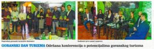 Članak Novog lista - GORANSKI DAN TURIZMA Održana konferencija o potencijalima goranskog turizma