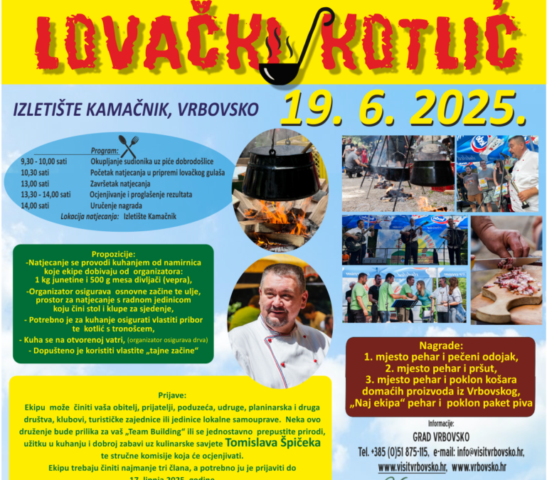19.06.2025. – NATJECANJE U SPRAVLJANJU LOVAČKOG KOTLIĆA – SUPER DANI VANI 2025. GODINE