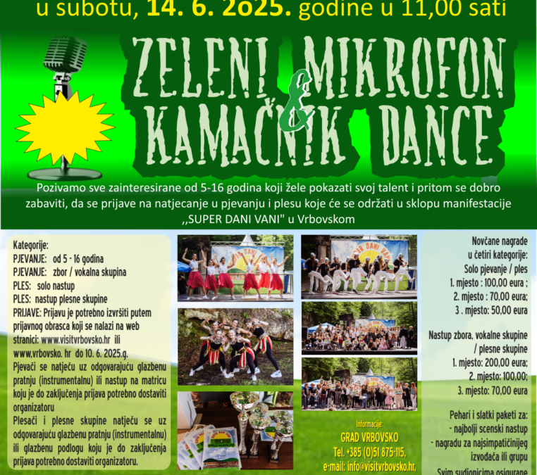 14. 06. 2025. – ZELENI MIKROFON & KAMAČNIK DANCE – SUPER DANI VANI 2025. GODINE
