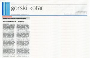 GORANSKI DANI LAVANDE