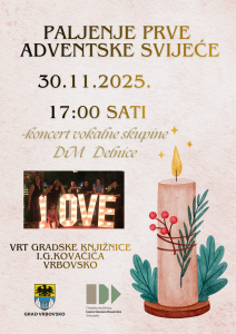 Paljenje prve adventske svijeće - plakat