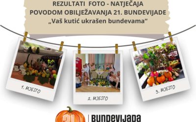 REZULTATI FOTO – NATJEČAJA POVODOM OBILJEŽAVANJA 21. BUNDEVIJADE – „Vaš kutić ukrašen bundevama“