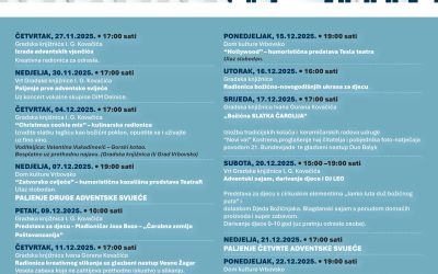 ADVENT U VRBOVSKOM – RADOSNI PROSINAC 2025. GODINE – KALENDAR ZBIVANJA
