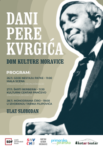 Treći Dani Pere Kvrgića u Moravicama: Tri dana kazališta, radionica i inspirativnih predstava u Moravicama plakat