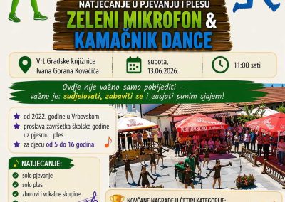 13.06.2026. ZELENI MIKROFON&KAMAČNIK DANCE- VRBOVSKO