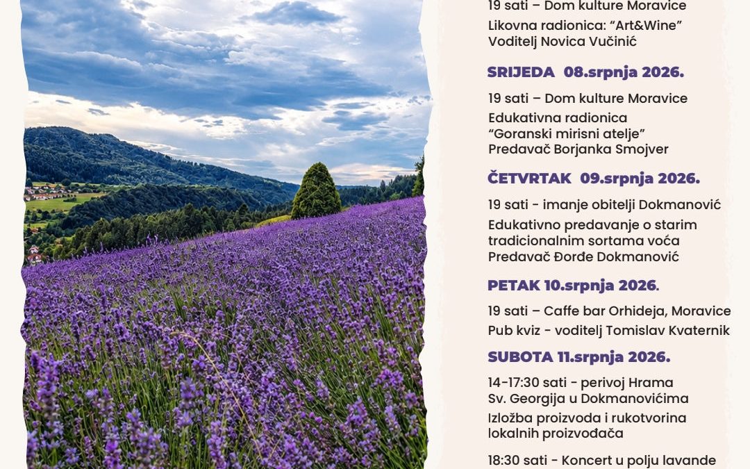 Dani lavande u Moravicama 2026. godine