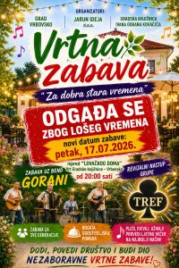 ODGOĐENO – VRTNA ZABAVA “ZA DOBRA STARA VREMENA” - PLAKAT