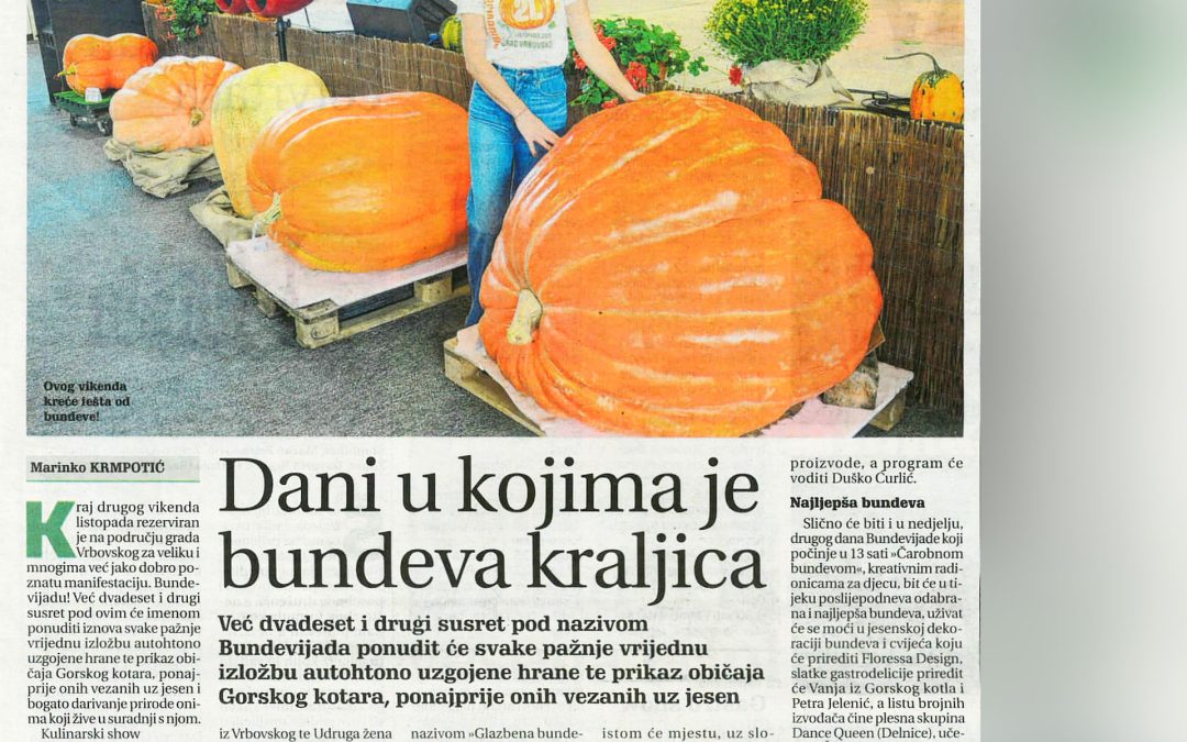 Goranski Novi list – BUNDEVIJADA Drugi vikend u listopadu donosi »narančasto Vrbovsko«